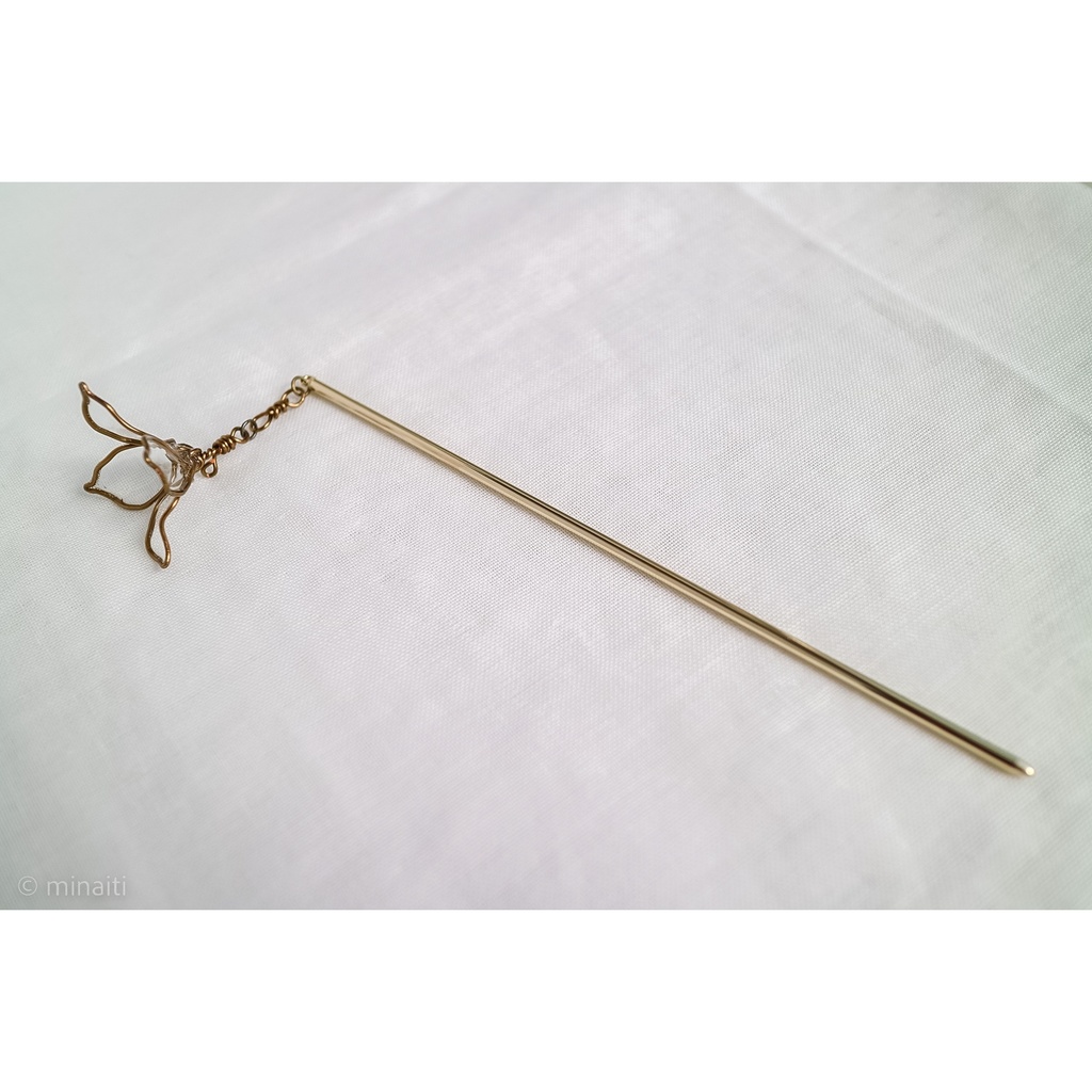 虚花 かんざし(アンティークブラス)