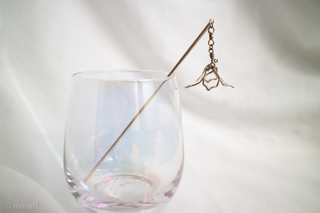 虚花 かんざし(アンティークブラス)