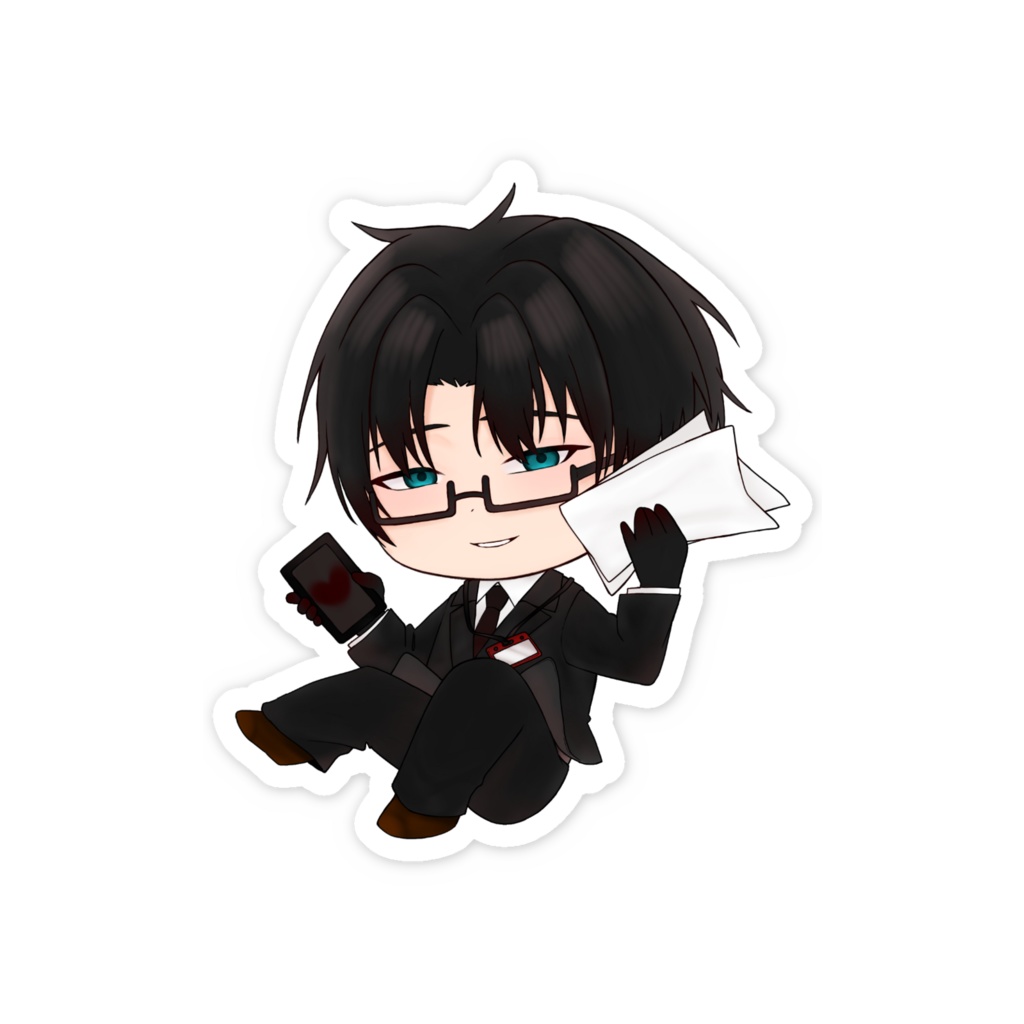 スマホステッカー 黒十葉月(Vol.1)