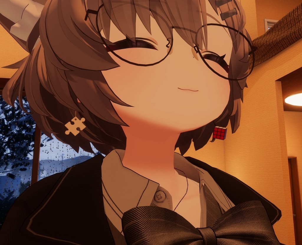 ジグソーパズル耳飾り