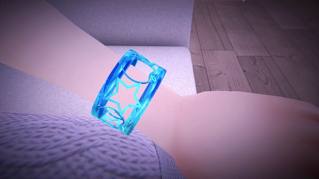 【複数アバター対応】林檎と星の指輪・腕輪・首輪