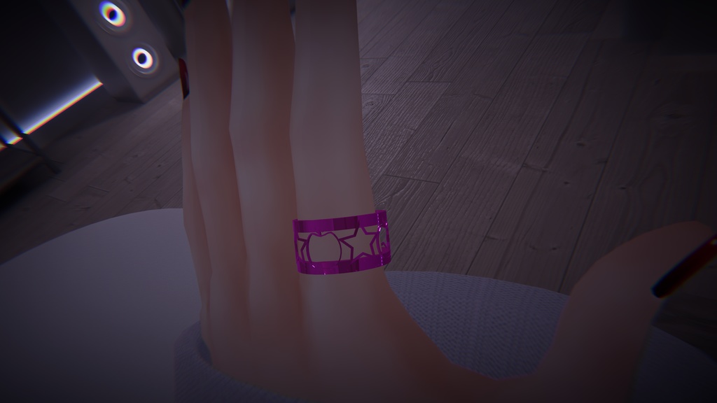 【複数アバター対応】林檎と星の指輪・腕輪・首輪