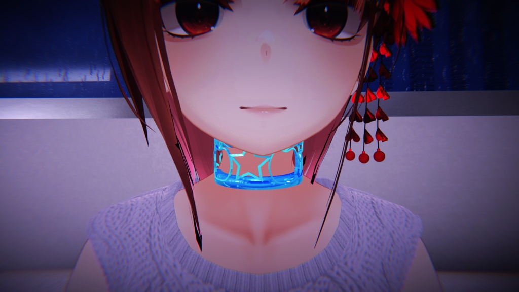 【複数アバター対応】林檎と星の指輪・腕輪・首輪