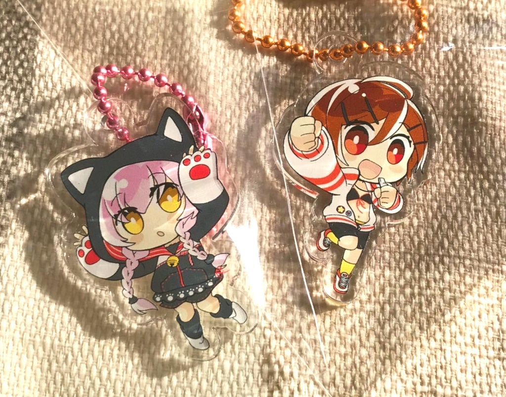 ホイッスル&ねこみみパーカーアクキー