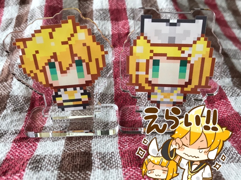 ドット鏡音アクリルスタンド【2個セット】