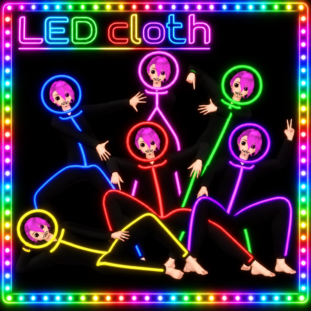 LED Stickman Costume