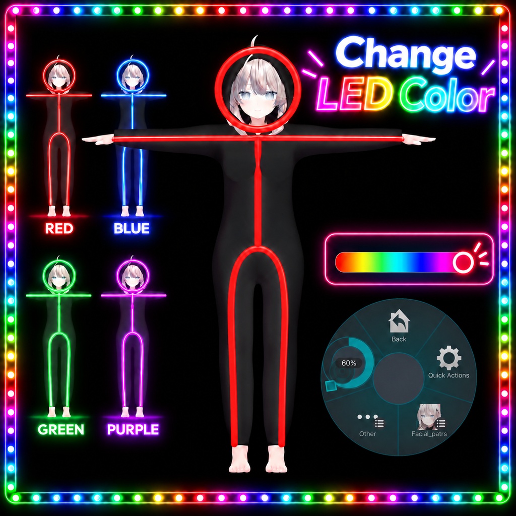 LED Stickman Costume