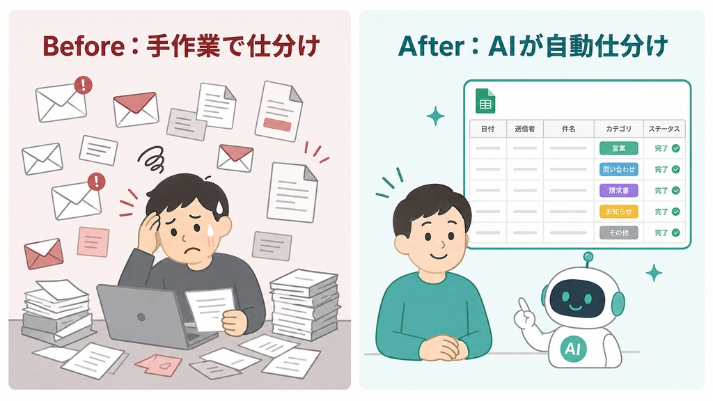 問い合わせ一次対応AIパックGoogleフォーム/GmailをAIで自動仕分け・記録・通知するGASテンプレート