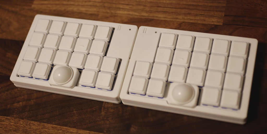 キーボード Pyuron Pyuron オーソリニア 無線ダブルトラックボールキーボード