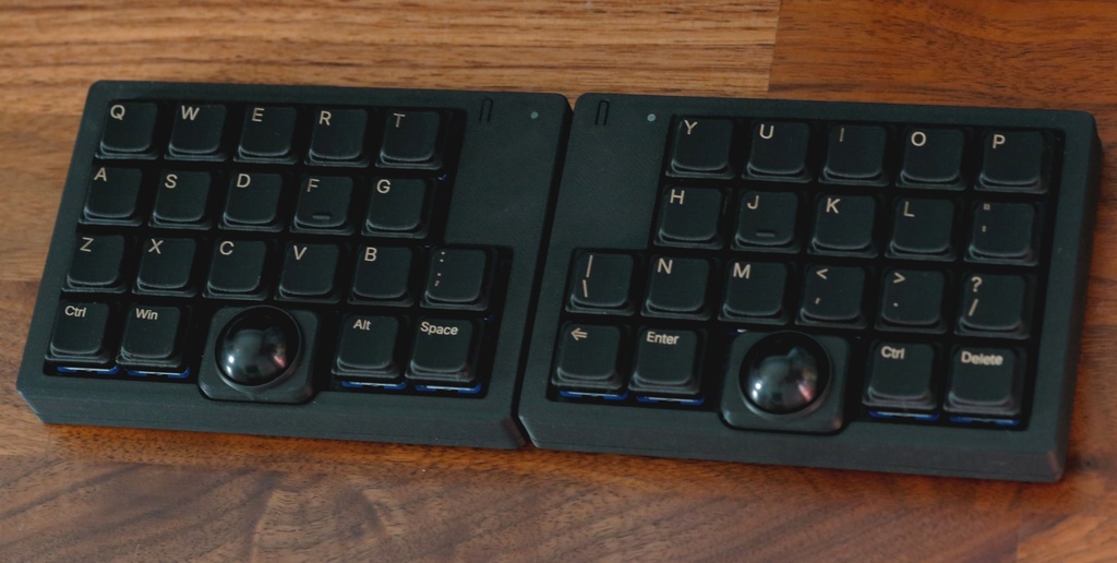 Pyuron オーソリニア 無線ダブルトラックボールキーボード
