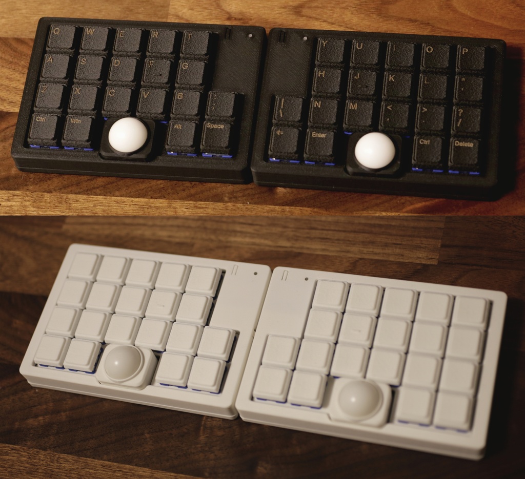 Pyuron オーソリニア 無線ダブルトラックボールキーボード