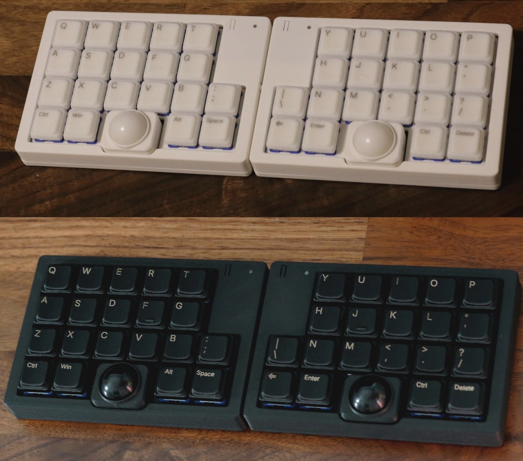 Pyuron オーソリニア 無線ダブルトラックボールキーボード