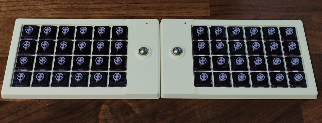 MonoOwl 4x6 ZMK 無線分割ロープロダブルトラボキーボード