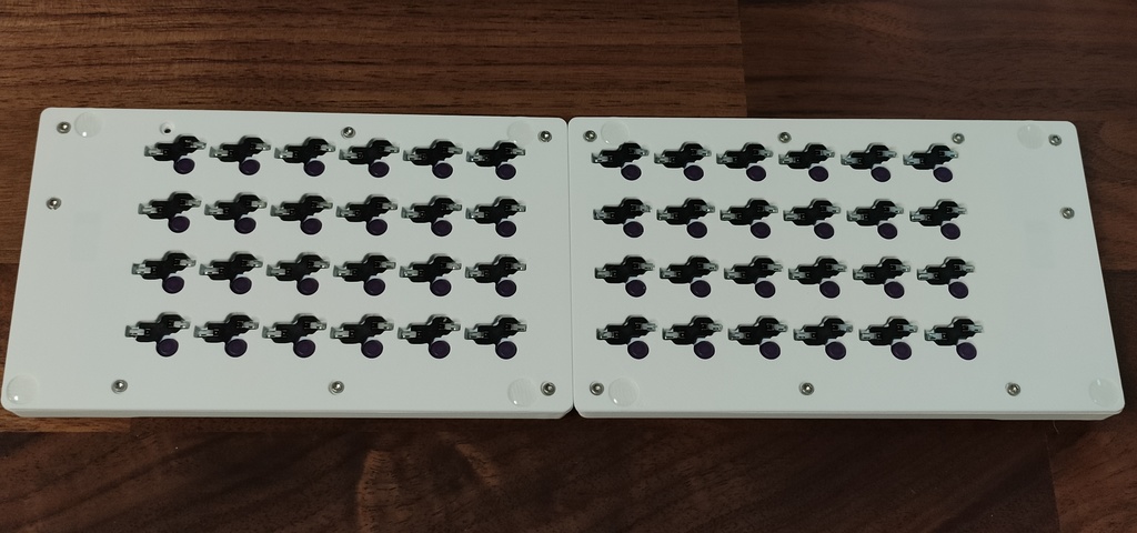 MonoOwl 4x6 ZMK 無線分割ロープロダブルトラボキーボード