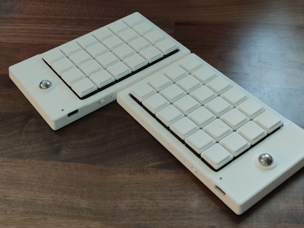 MonoOwl 4x6 ZMK 無線分割ロープロダブルトラボキーボード