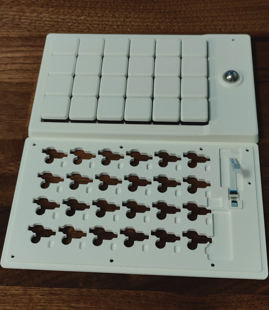 MonoOwl 4x6 ZMK 無線分割ロープロダブルトラボキーボード