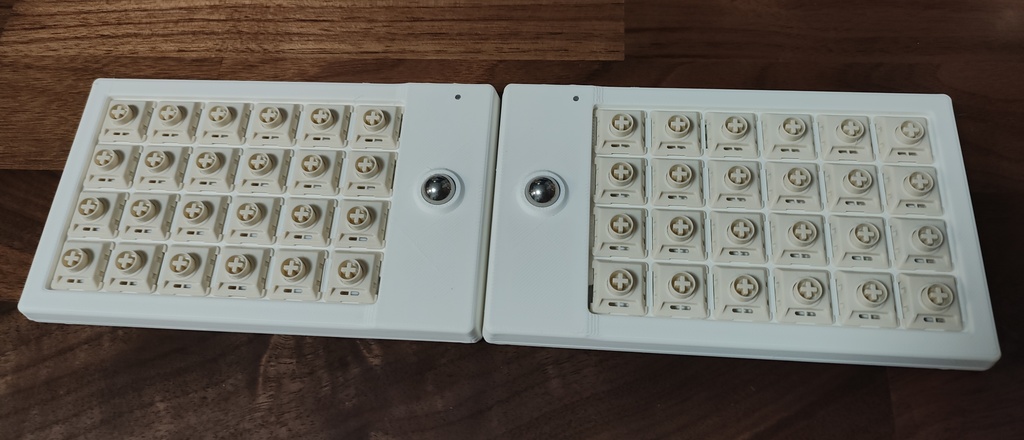 MonoOwl 4x6 ZMK 無線分割ロープロダブルトラボキーボード