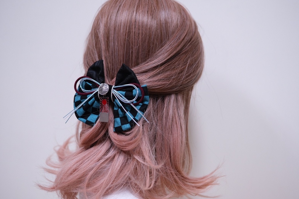 【99%】鬼滅の刃 竈門炭治郎イメージ リボンバレッタ