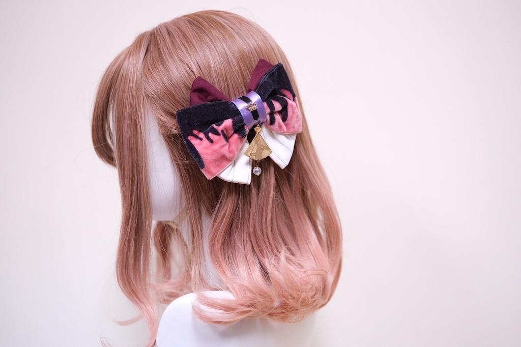 【99%】鬼滅の刃 童磨イメージ リボンバレッタ