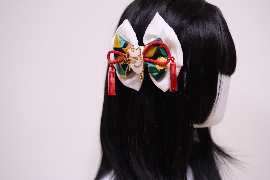 【99%】鬼滅の刃 錆兎イメージ リボンバレッタ