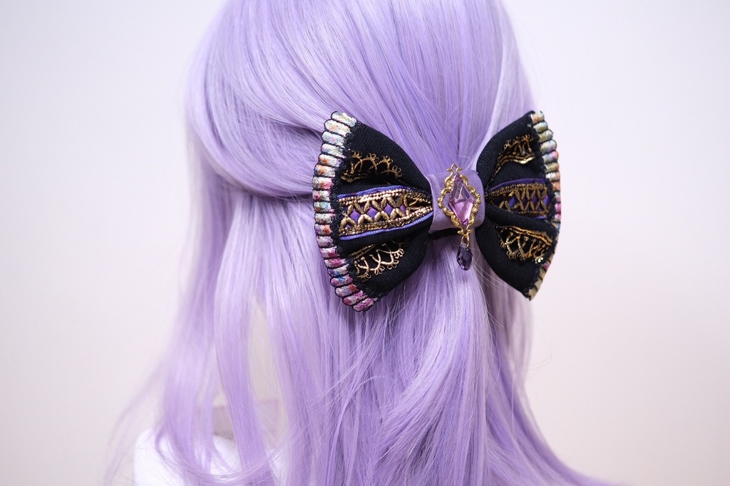 【99%】リボンバレッタ ステンドグラス窓【オリジナル】