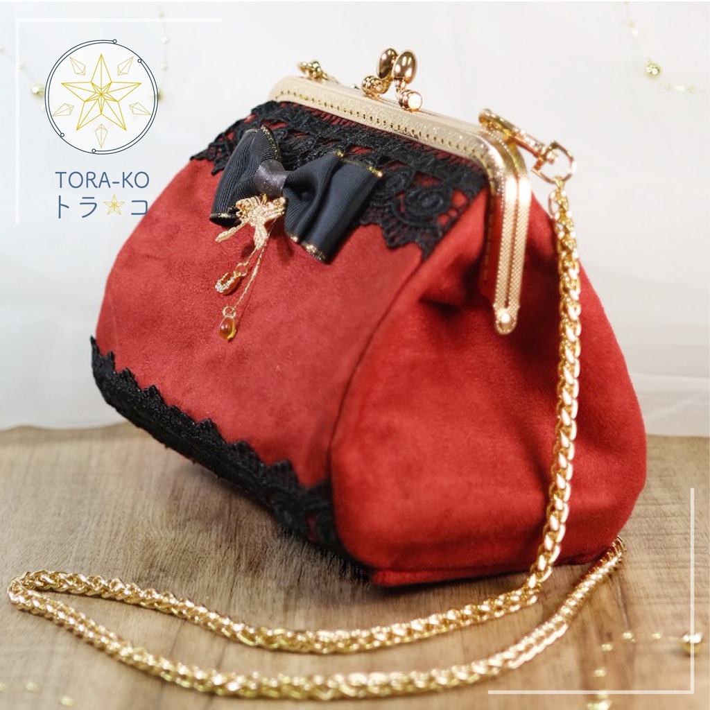 【トラコ】がま口ポーチ ローズガーデン