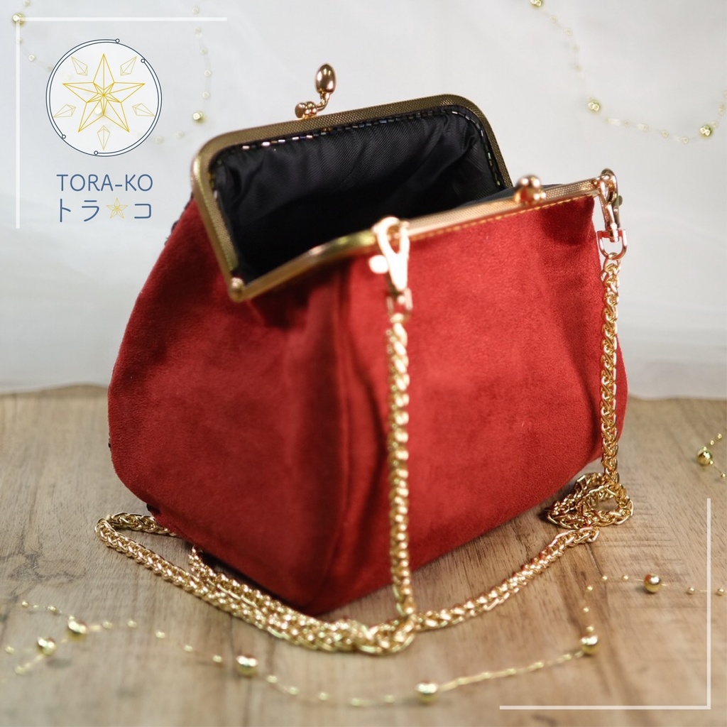 【トラコ】がま口ポーチ ローズガーデン