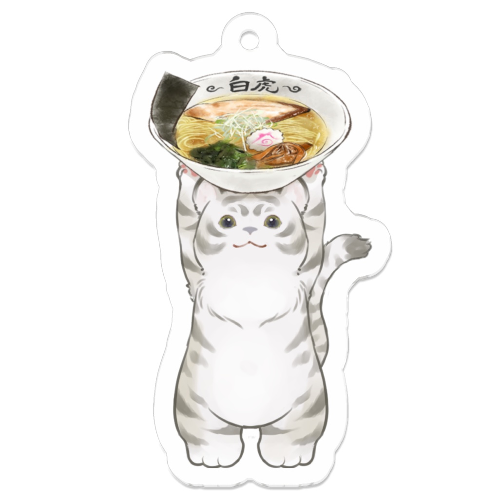 ラーメン子白虎アクキー
