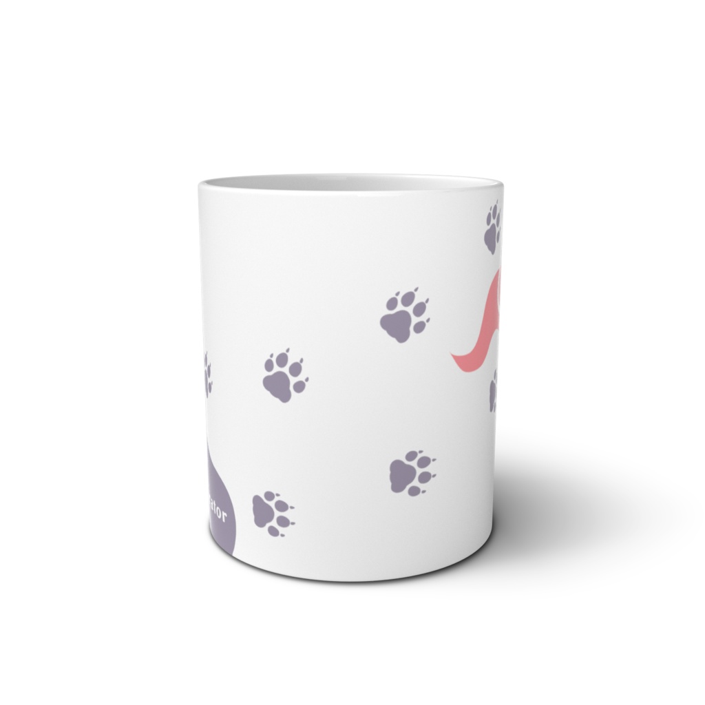 白虎肉球跡マグカップ