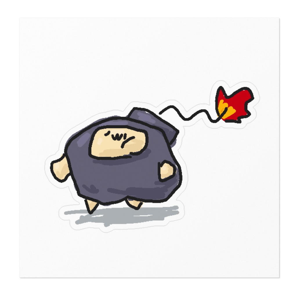 ディストーションばくだんステッカー