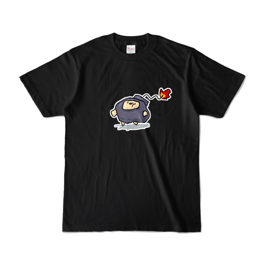 ディストーション爆弾Tシャツ 黒地Ver