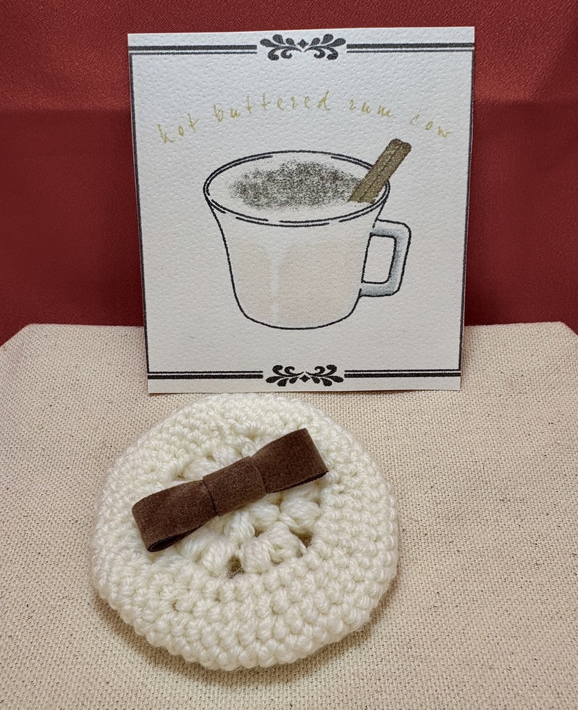 ホットドリンクニットベレー帽