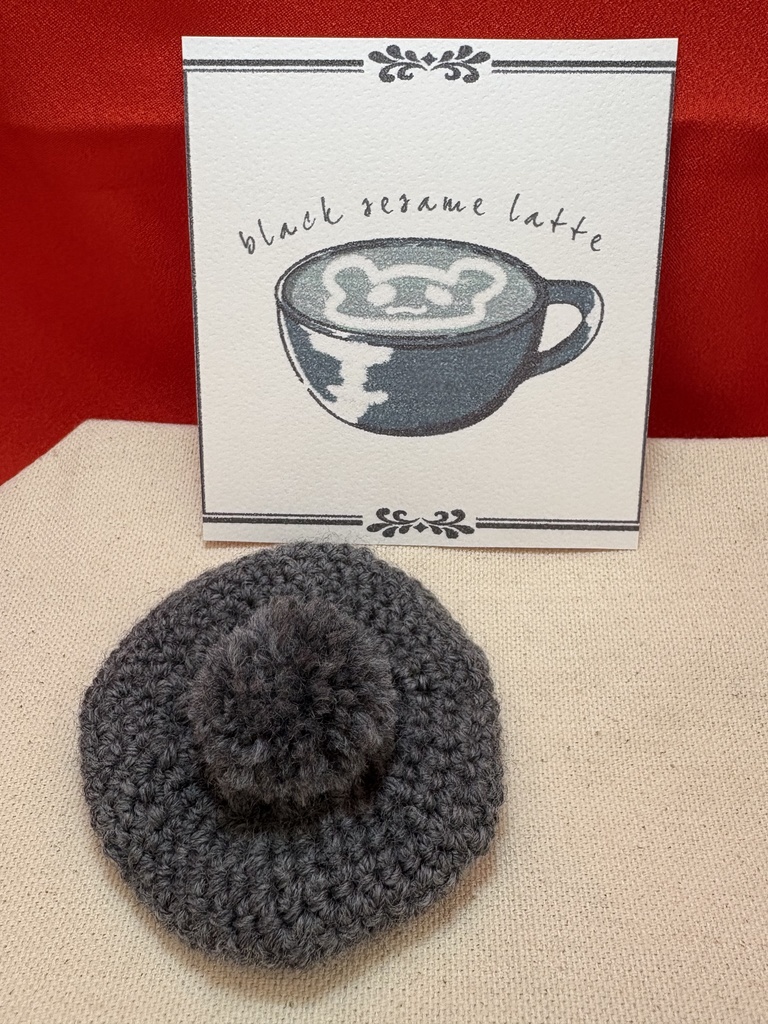 ホットドリンクニットベレー帽