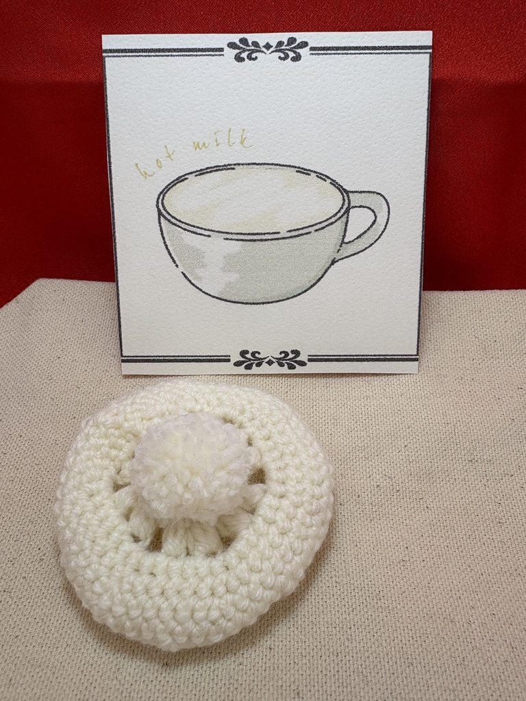 ホットドリンクニットベレー帽