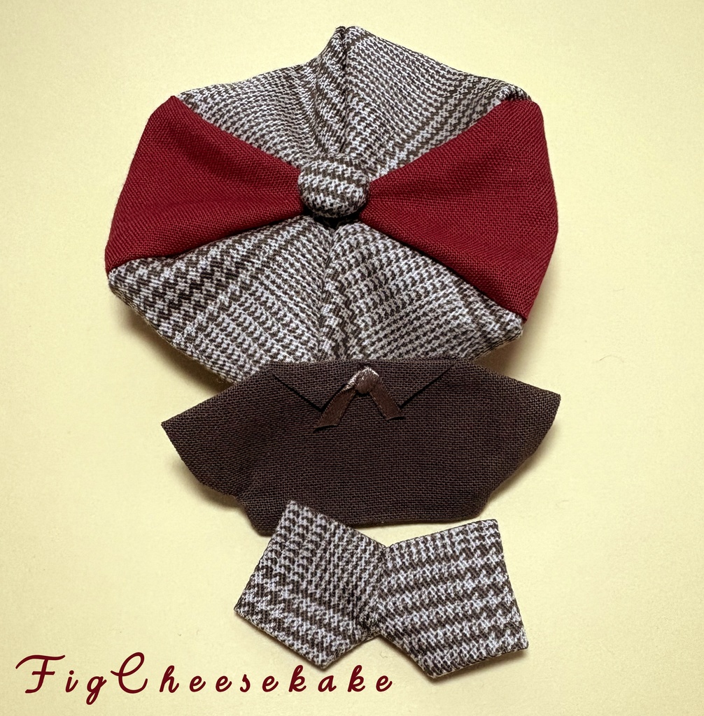 チェック帽子セットアップ