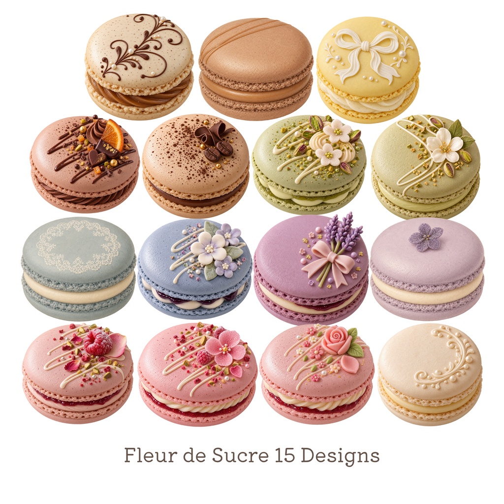 Macaron Palette|マカロンのデジタル素材30点|背景透過PNG・300dpi