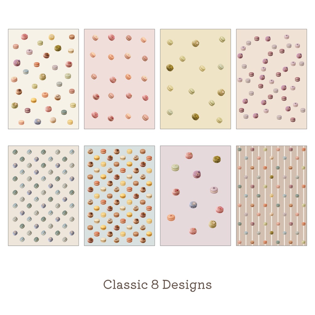 Macaron Palette|マカロンのCanvaテンプレート24枚|デジタルペーパー