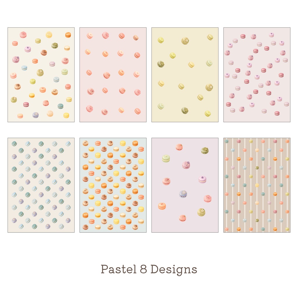 Macaron Palette|マカロンのCanvaテンプレート24枚|デジタルペーパー