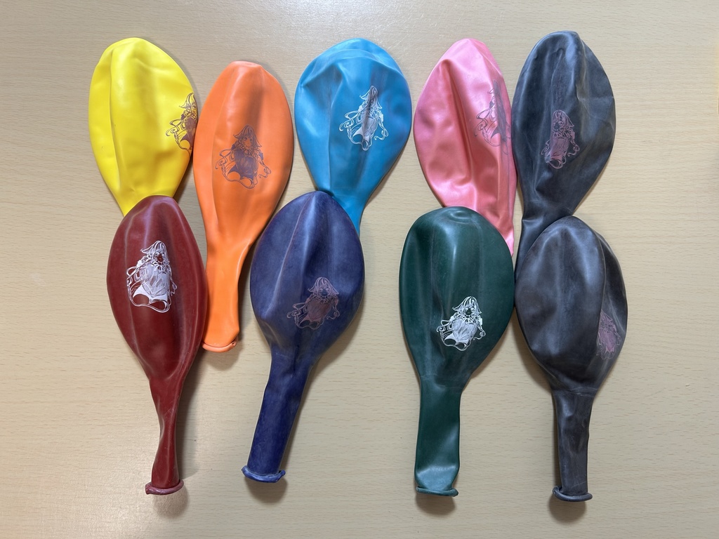 【タフテックス17】この風船かわいいでしょっ♡もんちゃん風船 ランダム8色セット