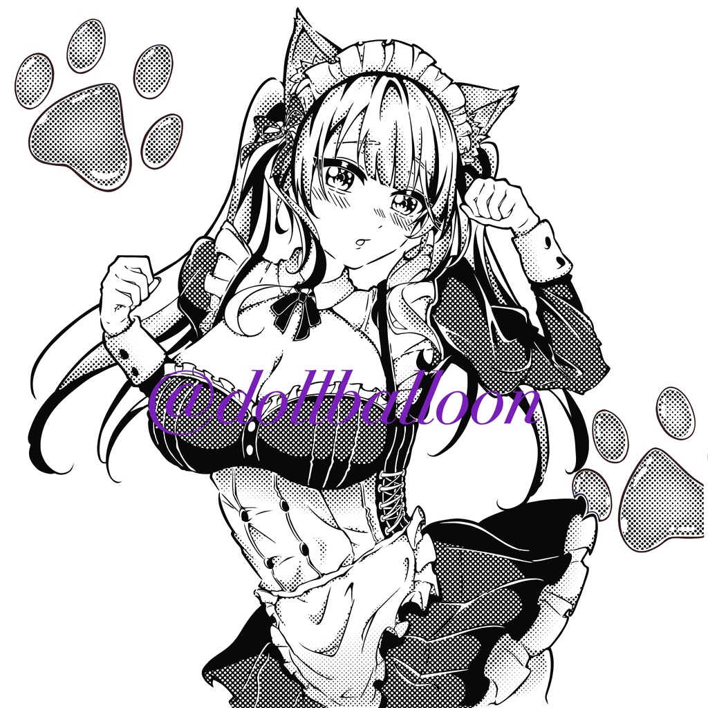 【カテックス18】猫さんメイド全8色コンプリートセット