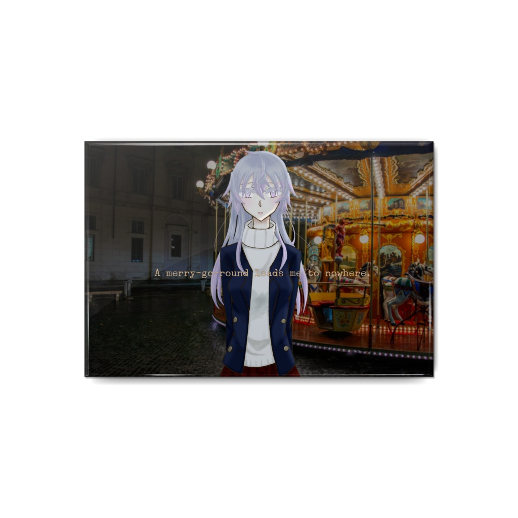 A merry-go-round leads me to nowhere. 缶バッジ