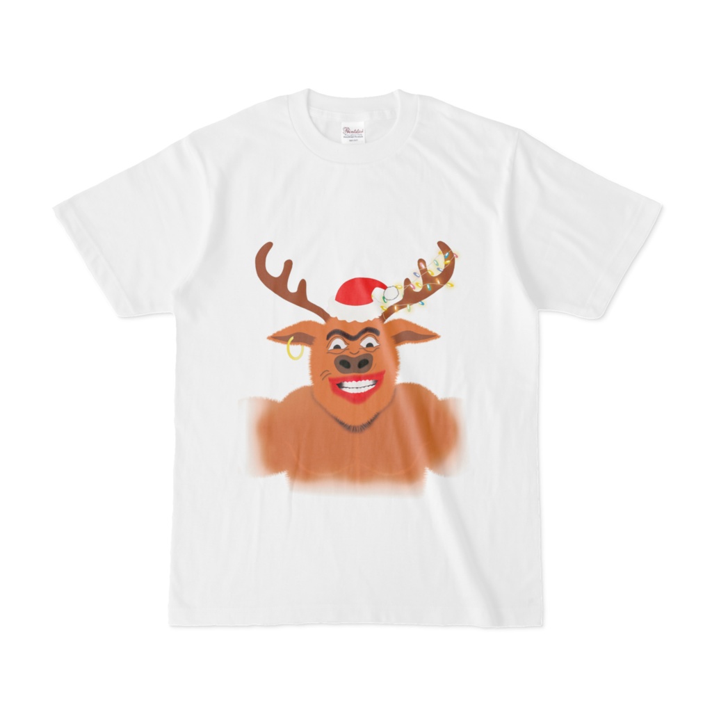 クリスマスのトナカイ Tシャツ