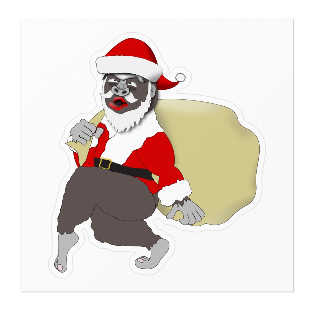 ゴリラのサンタ ステッカー