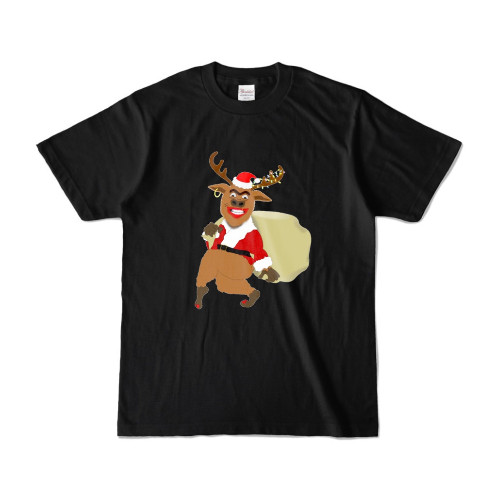 トナカイのサンタ Tシャツ