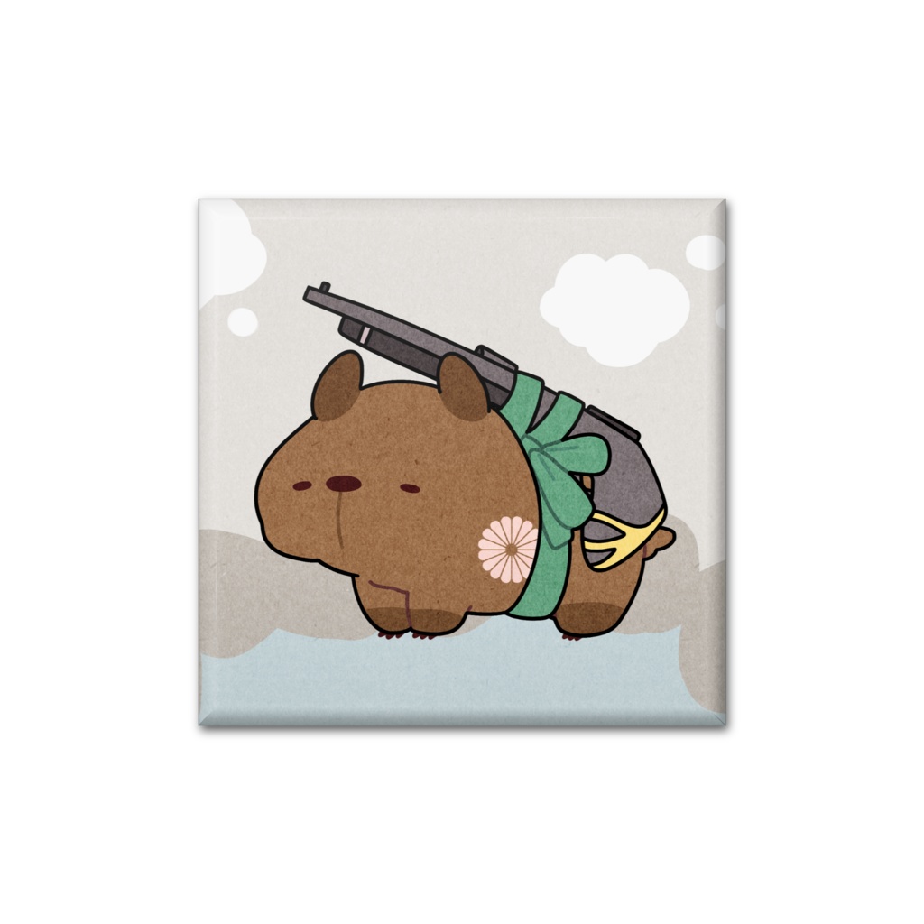 かぴもとさんスクエア缶バッジ