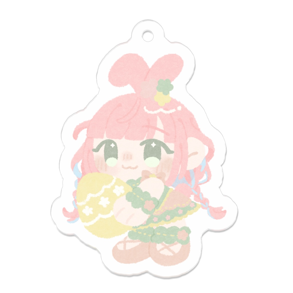 四月ウサギなアクリルキーホルダー