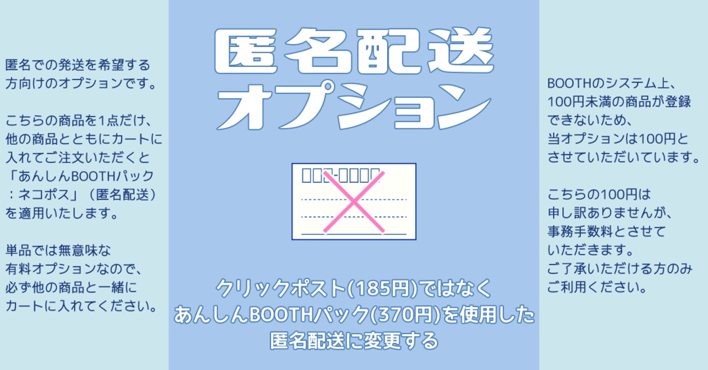 匿名配送を希望する