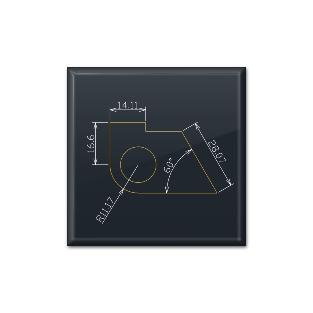 AutoCad寸法スタイル管理缶バッジ