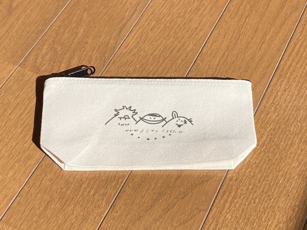 キャンバスポーチ　白ひげ