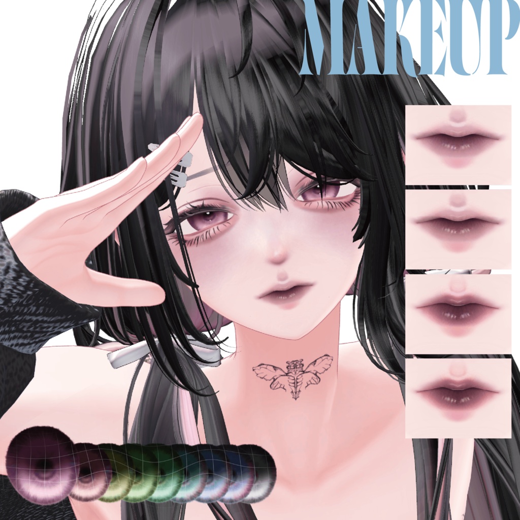 【海咲/Misaki専用】儚げダークドールmake up&eye+tatoo